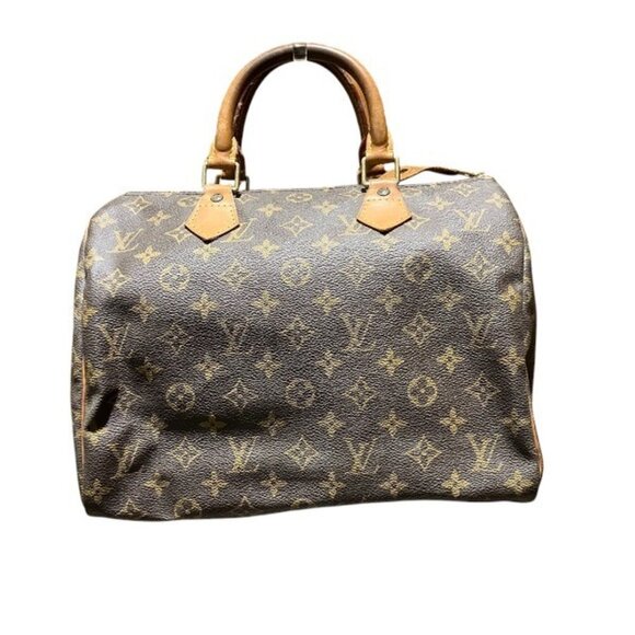 LOUIS VUITTON Brown Monogram Speedy 30 Boston Bag - Picture 1 of 9